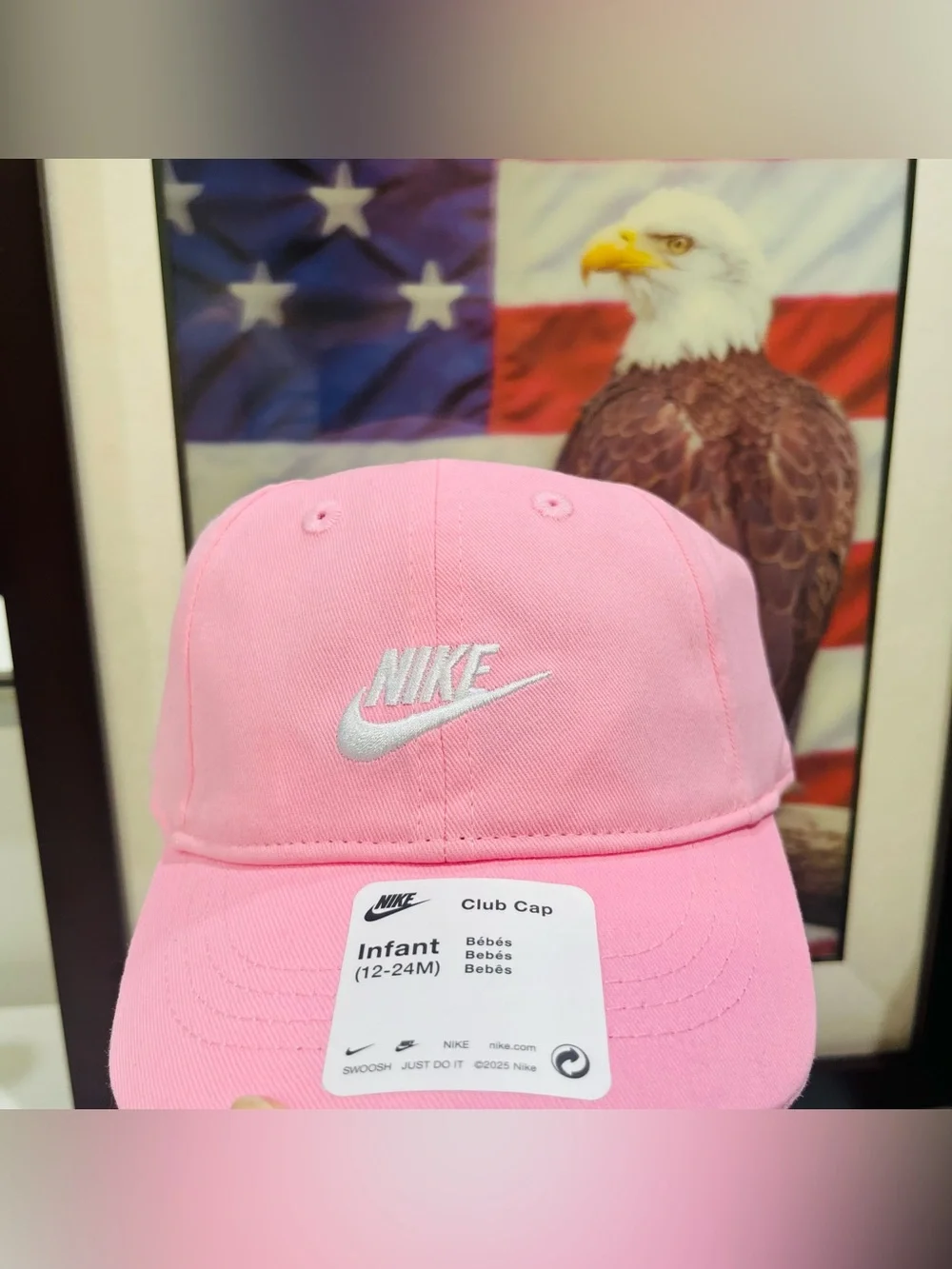 New WTG Nike Infant Club Cap - Light Pink with White Logo
